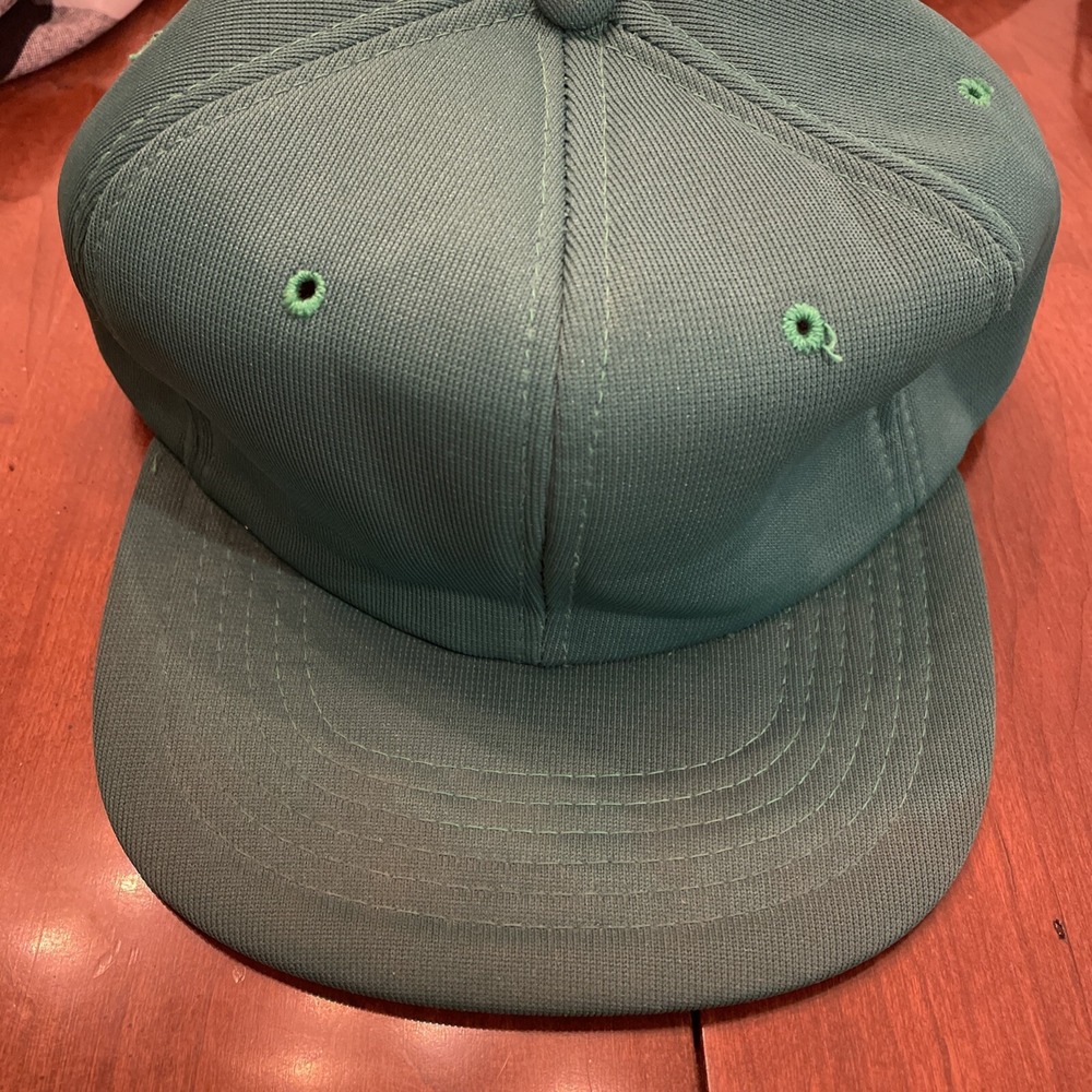 Vintage‎ Blank Trucker Hat Cap SnapBack Mens Green Adult